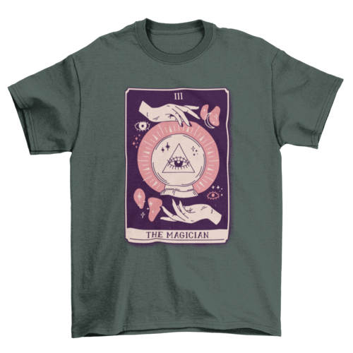 Magician mystical tarot card t-shirt design