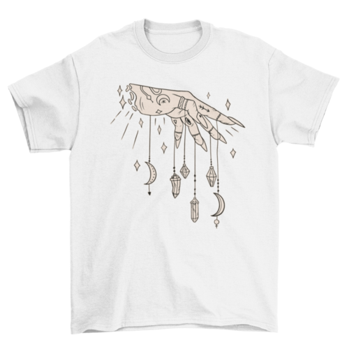 Hand and crystals t-shirt