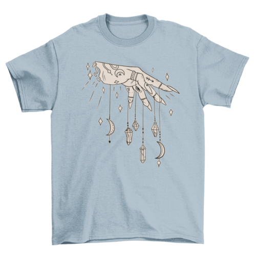 Hand and crystals t-shirt