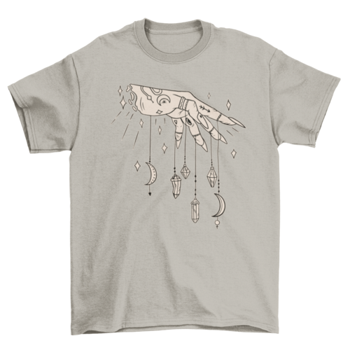 Hand and crystals t-shirt