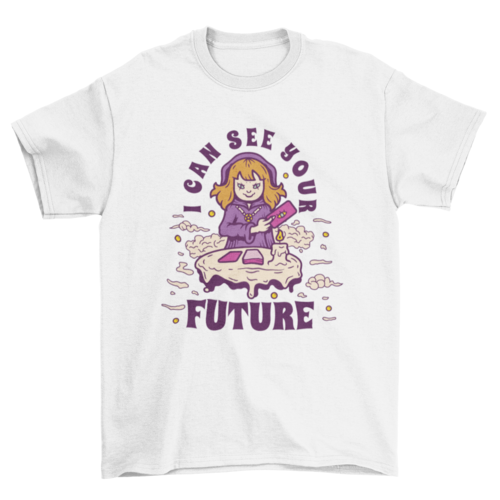 Creepy fortune teller t-shirt design