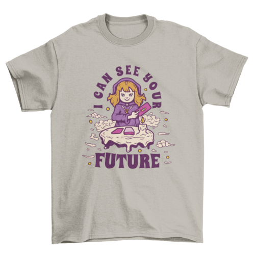 Creepy fortune teller t-shirt design