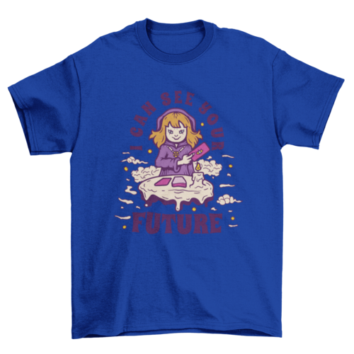 Creepy fortune teller t-shirt design